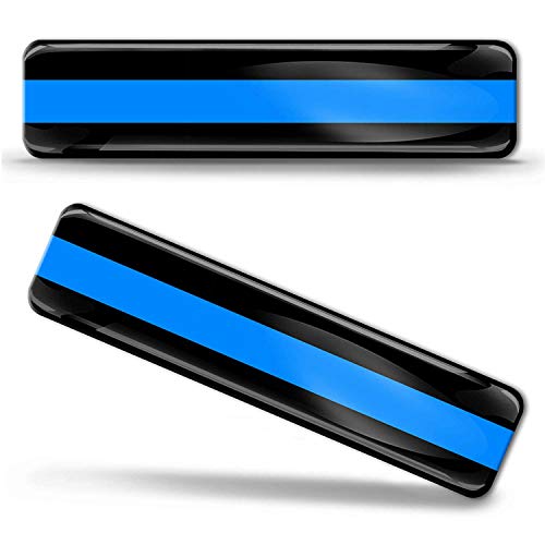 Biomar Labs® 2 pcs 3D Gel Pegatina Bandera Reino Unido UK Union Jack Británica Thin Blue Line USA América Police Support Silicona Adhesivo Auto Coche Moto Ciclomotore Bicicleta Ordenador Portátil F 35