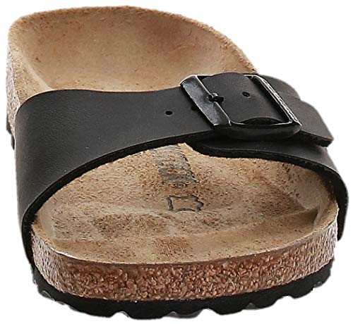 Birkenstock MADRID Birko-Flor Mules Mujer, Negro (Schwarz), 39 EU (Estrecho)