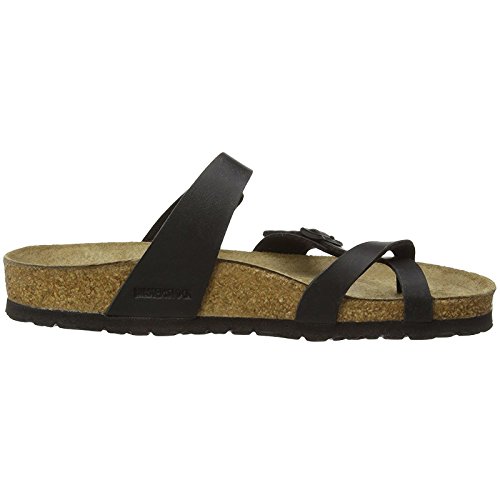 Birkenstock Mayari Birko-Flor, Sandalias de Dedo Mujer, Negro (Schwarz), 37 (normal)