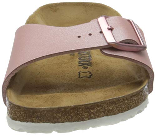 Birkenstock Mules Madrid Birko-Flor Icy Metallic Old Rose, Sandalia para Mujer, 37 EU