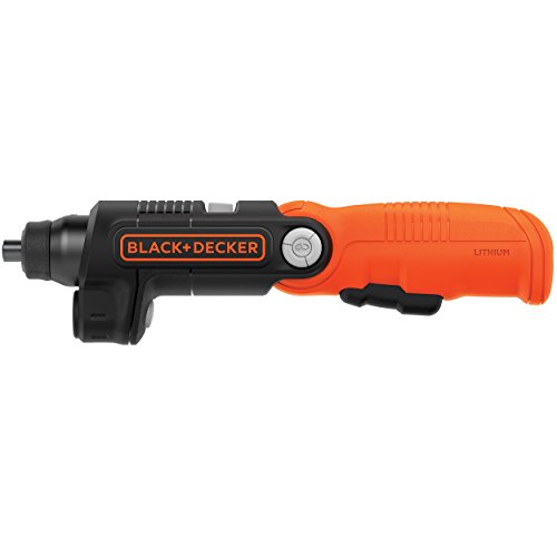 BLACK+DECKER BDCSFL20C-QW Atornillador con Batería de Litio, 5 NM, 180 RPM con linterna LED 35 lúmenes, incluye 2 puntas y cargador, 3.6 V