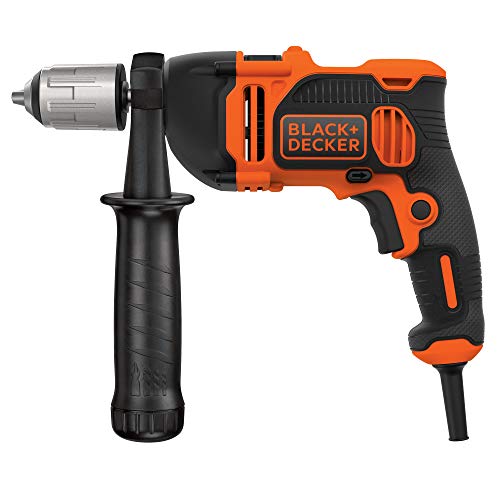 BLACK+DECKER BEH850K-QS - Taladro Percutor con Cable 850W, Portabrocas 13Mm, incluye 6 brocas y maletín