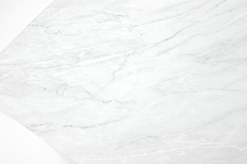 (Blanco Mate, Paquete de 1) Papel tapiz de mural autoadhesivo con acabado brillante y patrón de granito con efecto mármol. 61cm X 2M (24" X 78,7"), 0,23mm Papel tapiz desmontable a prueba de agua