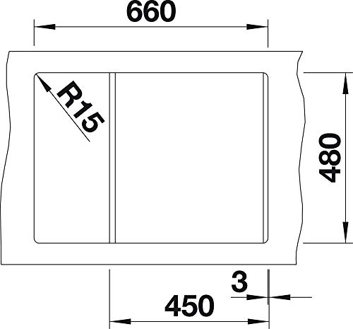 BLANCO METRA 45 S Compact – Fregadero Rectangular de Granito para Armarios Bajos de 45 cm de Ancho – Con Escurridor Reducido – Acabado SILGRANIT – Gris – 520570