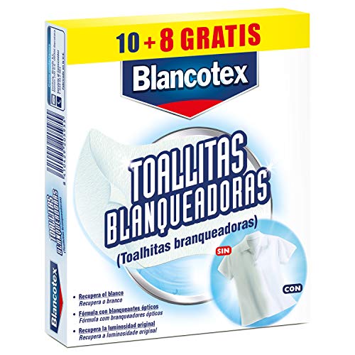 Blancotex Toallitas Blanqueadoras, 10+8 Toallitas