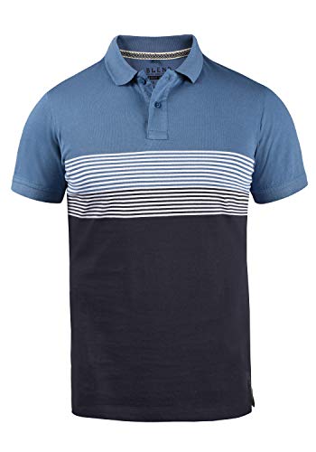 BLEND Fabi Camiseta Polo De Manga Corta para Hombre De 100% algodón, tamaño:M, Color:Dazzling Blue (74680)