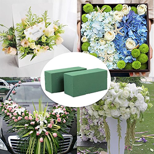 Bloques de esponjas para arreglos florales, secos, para flores artificiales, sujetar arreglos florales y manualidades Green A