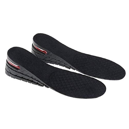 Bluelliant Plantillas Elevadoras De Altura Alzas Para Zapatos Hombre Mujer 3 5 7 9 cm Invisible 1-4 Capas Negro (3 Capas, 7cm)