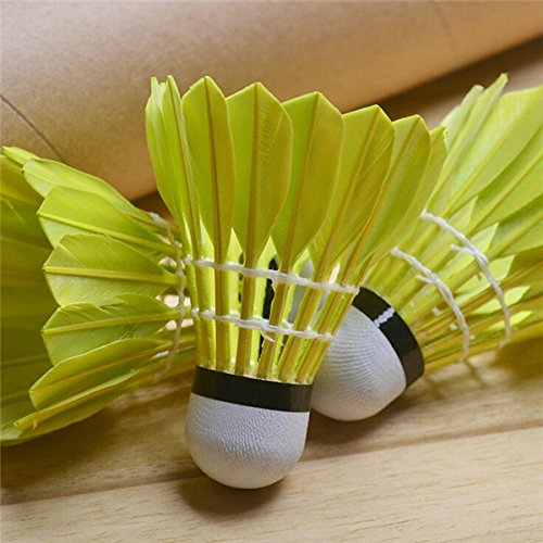 Bluelover 12 Pc Oca Pluma Shuttlecock Profesional Formación Durable Accesorios Badminton