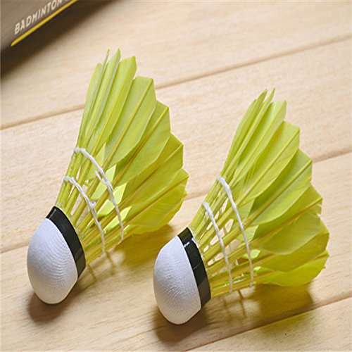 Bluelover 12 Pc Oca Pluma Shuttlecock Profesional Formación Durable Accesorios Badminton