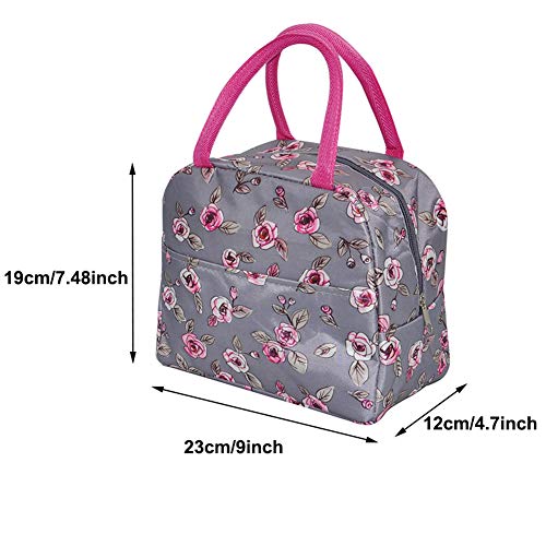 Bolsa Almuerzo Infantil, Bolsa de Almuerzo Aislamiento Ecológico Bolsa de Almuerzo de Picnic 23x12x19cm Portátil Pequeña Reutilizable de Multiuso para Madres, Mujeres, Niños, Escuela Trabajo