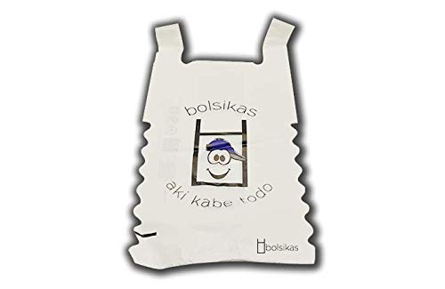 BOLSA CAMISETA PORTACAJAS ESQUINAS ABIERTAS // BOLSA CON ASAS // PARA LLEVAR COMIDA // PARA PIZZA TORTILLA COMIDA CALIENTE // 50X60 CM; PAQ./ 200 UDS"BOLSIKAS"