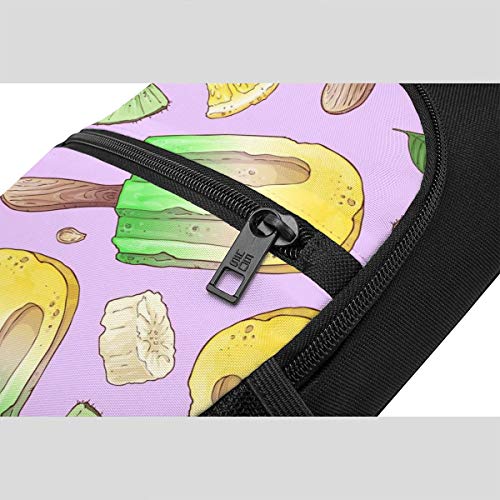 Bolsa de hombro ligera con diseño de helado, plátano y limón, para llevar al hombro, bolso cruzado al pecho, para viajes, senderismo, para hombres y mujeres