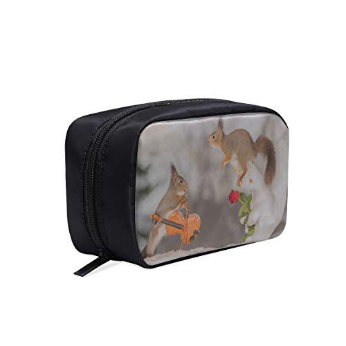 Bolsa de maquillaje Bebé Ardilla hermosa Adorable Animal Colgante Bolsa de aseo para hombres Bolsas de cosméticos baratas Bolsas de viaje para artículos de aseo Bolsas de cosméticos Estuche multifun