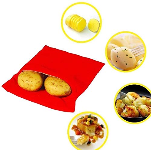 Bolsa de Patata de Microondas,Microondas Chaqueta,Bolsa de Papas para Microondas,Bolsa de Cocina Perfecto Patatas,Patatas Microondas,Bolsa de Patatas Pequeñas