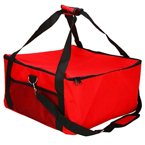 Bolsa Térmica Bolsa De Pizza Gran Hermética Bolsa Impermeable De Entrega De Alimentos Bolsa Térmica Plegable Bolso Nevera Térmica, Rojo 42 X 42 X 23 Cm