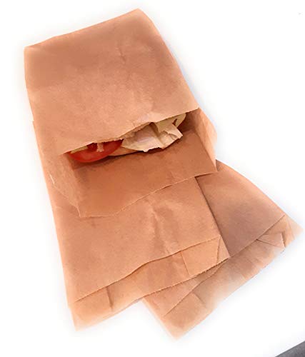 Bolsas de papel kraft marrón antigrasa para hamburguesa 12x20 cm (250 uds)