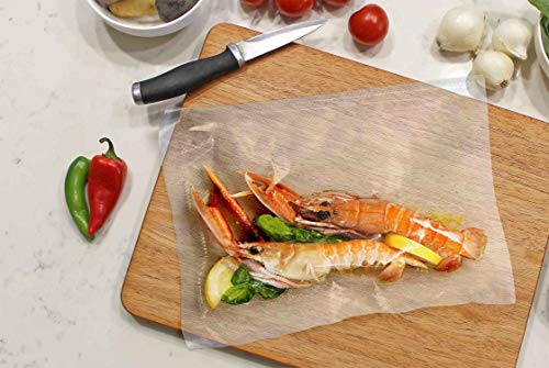 Bolsas de Vacío Para Alimentos, 20x30cm | 50 Bolsas | Bolsas de vacío gofradas para Conservación y Cocción Sous Vide Cocina | Aprobación de la FDA y sin BPA