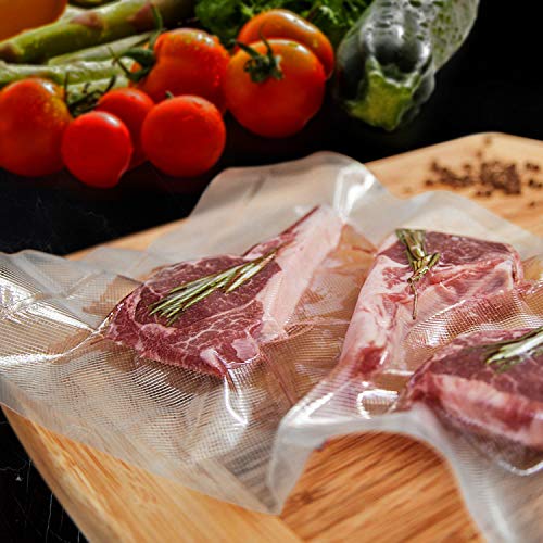 Bolsas de Vacío Para Alimentos, 20x30cm | 50 Bolsas | Bolsas de vacío gofradas para Conservación y Cocción Sous Vide Cocina | Aprobación de la FDA y sin BPA