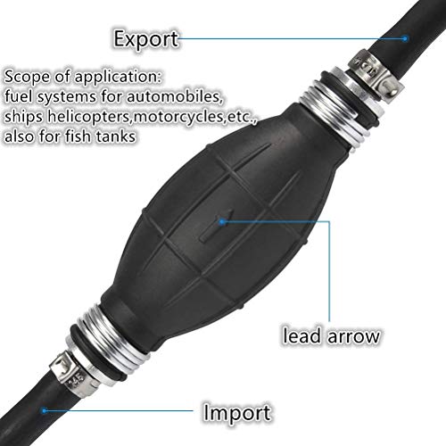 Bomba de Cebado para Diésel,Bomba de Combustible de Mano de Gasolina Sifón con Bomba de Transferencia de Combustible,Bomba de transferencia de líquido Para Coche Del Barco Acuarios,etc