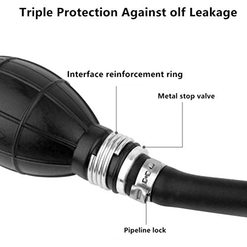 Bomba de Cebado para Diésel,Bomba de Combustible de Mano de Gasolina Sifón con Bomba de Transferencia de Combustible,Bomba de transferencia de líquido Para Coche Del Barco Acuarios,etc