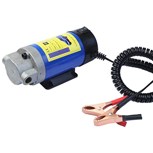 Bomba de transferencia de aceite, bomba de cambio de transferencia de succión de barrido eléctrico de 12 V Motor de metal Bomba de extracción de aceite diesel Bomba de aire para coche 1 piezas (azul)