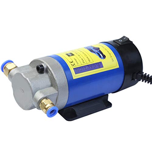 Bomba de transferencia de aceite, bomba de cambio de transferencia de succión de barrido eléctrico de 12 V Motor de metal Bomba de extracción de aceite diesel Bomba de aire para coche 1 piezas (azul)