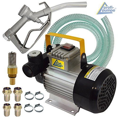 BOMBA DIESEL - BOMBA EXTRACCIÓN DIESEL - BOMBA DE TRANSFERENCIA - BOMBA COMBUSTIBLE - BOMBA TRASVASE GASOLIO - BOMBA AUTOCEBANTE -"Diesel Standard-4" kit completo con MANGUERA, PISTOLA y ACCESORIOS