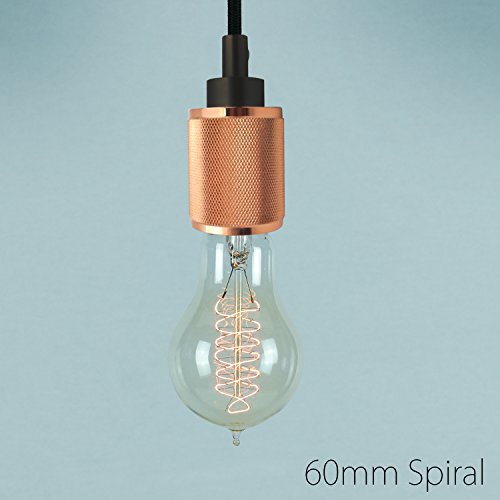 Bombilla Edison Vintage Incandescente E27 60W - 60mm Retro Antigua Filamento Carbono Espiral- The Retro Boutique ®