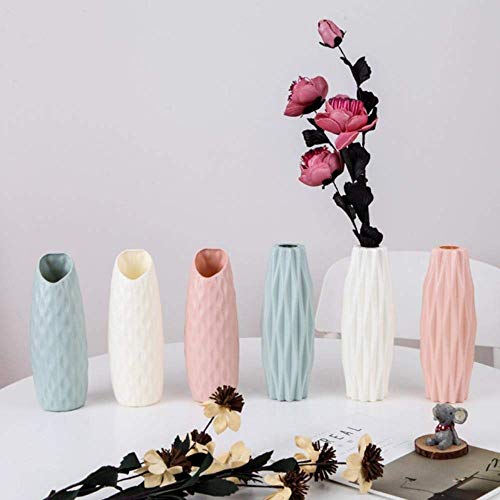 BONHEUR New Nordic Estilo Origami florero plástico imitación de cerámica Tiesto Mini Botella Cesta de la Flor del florero de la decoración casera, RL1266B, Estados Unidos