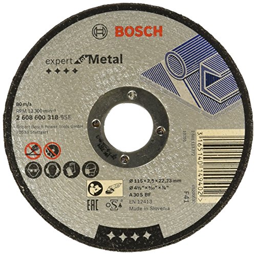 Bosch 2 608 600 318 - Disco de corte recto Expert for Metal - A 30 S BF, 115 mm, 2,5 mm (pack de 1)