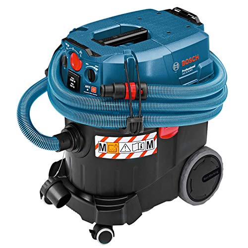 Bosch Professional GAS 35 M AFC - Aspirador seco/húmedo (1380 W, capacidad 35 l, clase polvo M, 254 mbar, manguera antiestática)