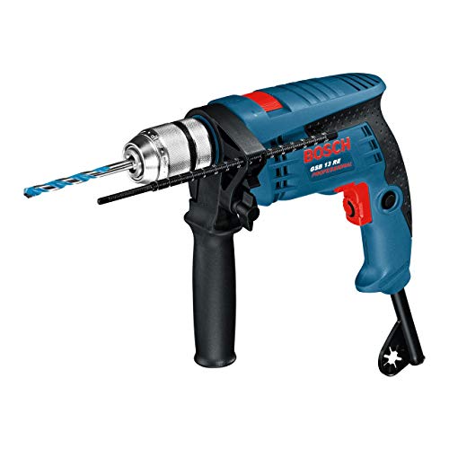 Bosch Professional GSB 13 RE - Taladro percutor (600 W, 0 – 2800 rpm, Ø max perforación hormigón 13 mm, en caja)