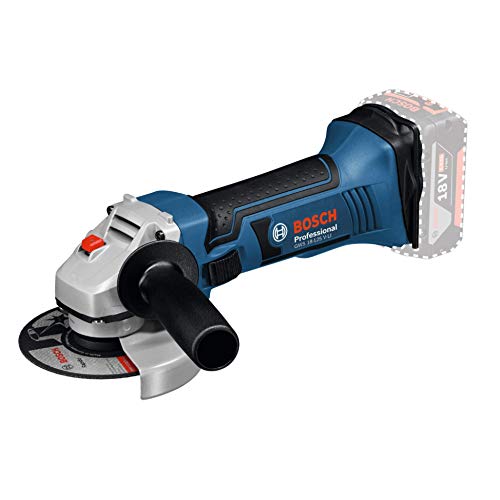 Bosch Professional GWS 18-125 V-LI Amoladora angular, 10.000 rpm, diámetro disco 125 mm, sin batería, en L-BOXX, 18 V, Negro/Azul, 12.7 cm