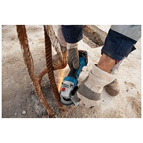 Bosch Professional GWS 18-125 V-LI Amoladora angular, 10.000 rpm, diámetro disco 125 mm, sin batería, en L-BOXX, 18 V, Negro/Azul, 12.7 cm