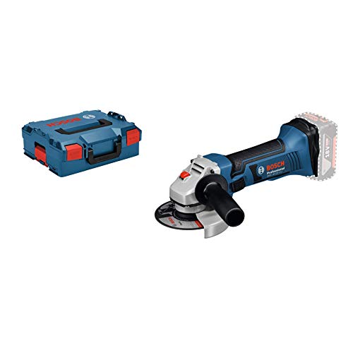 Bosch Professional GWS 18-125 V-LI Amoladora angular, 10.000 rpm, diámetro disco 125 mm, sin batería, en L-BOXX, 18 V, Negro/Azul, 12.7 cm