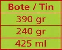 Bote de tomate de pera entero pelado marca Éxito 390 g.[PACK 24 UNIDADES]