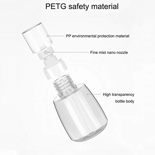 Botella de espray portátil de 30 ml, recargable, duradera, pulverizador, dispensadores de líquido, plástico vacío, transparente, para viaje, pequeño atomizador de 3 unidades