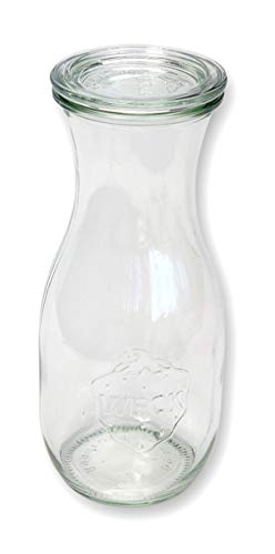 Botellas juego de Weck, 12 unidades. Con tapa, 0,5 L. Altura 19 cm