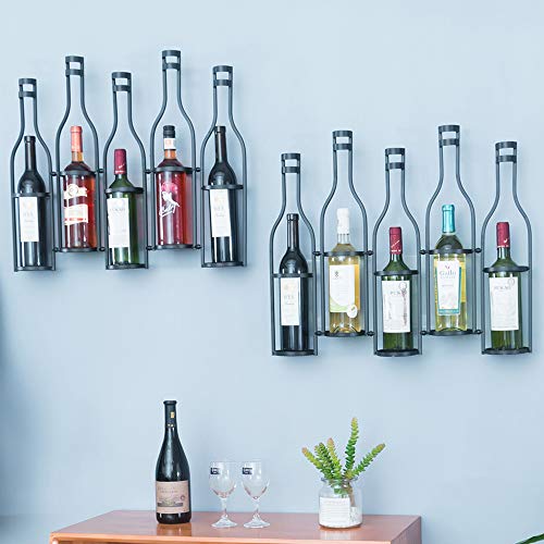 Botellero Estante de Vino Hogar montado en la Pared Botelleros Vino Expositor de Botellas Vinoteca Decoracion Moderna Minimalista Duradero y Decorativo Adecuado para hogar/Estudio/Centro de Ocio,etc.