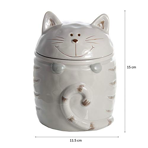Botes para alimentos cerámica, tarro de ceramica visón con diseño de gato, de uso general, té, café, azúcar, regalo con gatos, animales temática