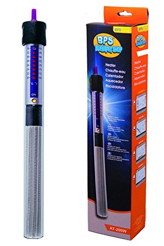 BPS  Calentador Sumergible para Pecera 100W - 26.5cm para Acuario Tanque de Pescados Adhesivo BPS-6052