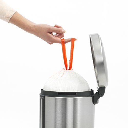 Brabantia Cubo de Basura con Pedal, Inoxidable, Acero Mate Anti-Huellas, 5 l