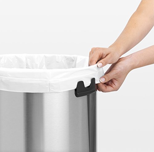 Brabantia Touch Bin Cubo de Basura 60 litros, incxidable, Acero Mate