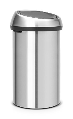 Brabantia Touch Bin Cubo de Basura 60 litros, incxidable, Acero Mate