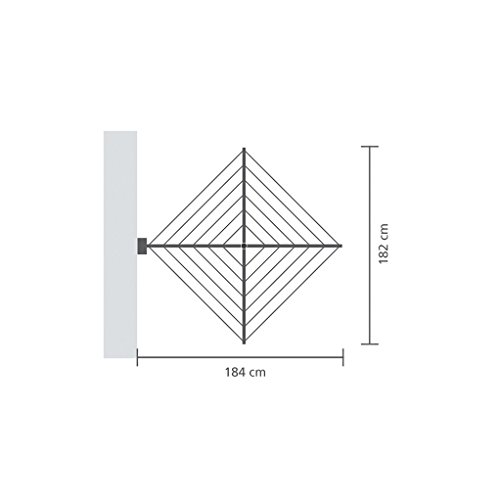 Brabantia WallFix Tendedero Plegable con Funda de Protección, Metal, Gris, 0 cm