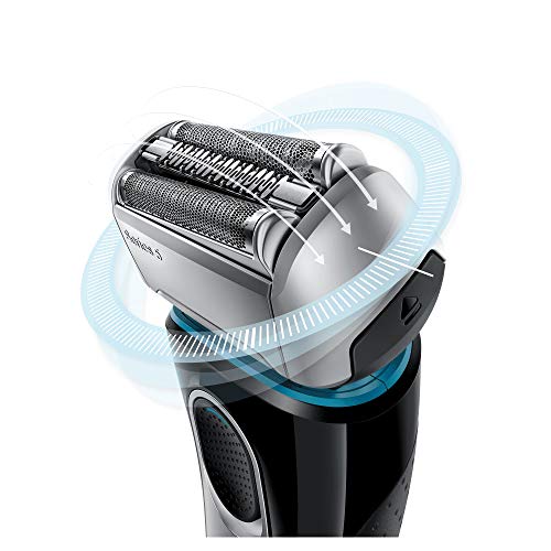 Braun Series 5 5197 Clean&Charge - Afeitadora eléctrica hombre, afeitadora barba, en húmedo y seco, máquina de afeitar barba con recortadora de precisión, negro