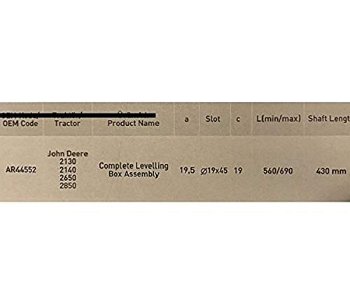 Brazo-tensor-niveladora - nivelador- tensores Montante de HUB de HUB Barra hubspindel para John Deere 2130 - 2140 - 2650 - 2850 OEM ar44552