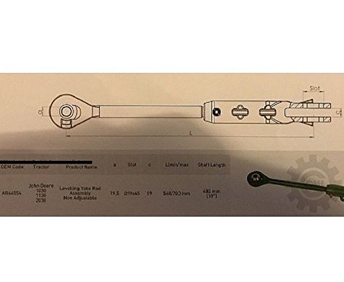 Brazo-tensor-niveladora - nivelador- tensores Montante de HUB de HUB Barra hubspindel para John Deere OEM ar44554