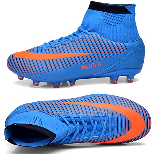 Brfash Botas de Fútbol Spike Profesionales Hombre Adulto Training High-Top Zapatos de Fútbol